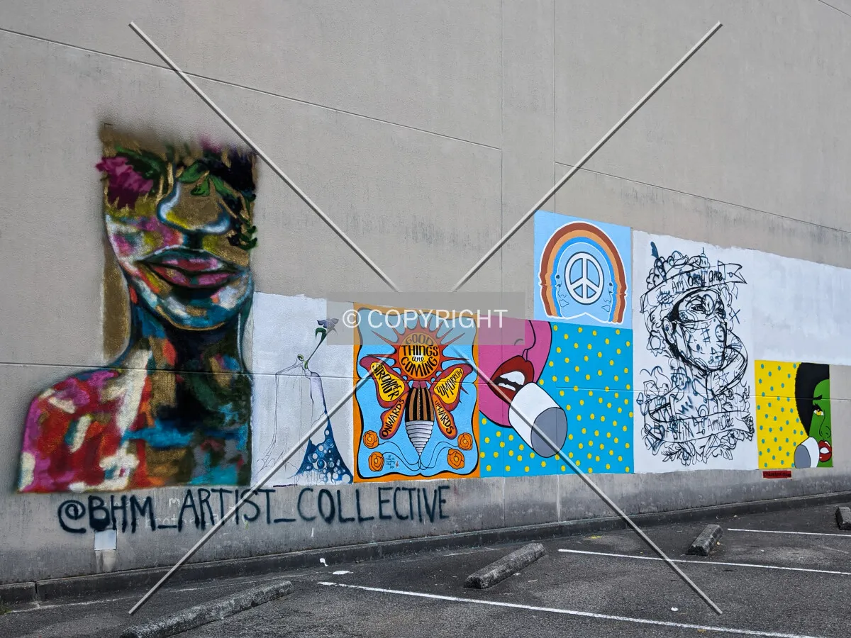 Mural on the western facade