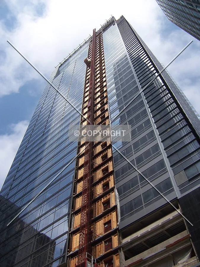 Looking up the west facade from Dearborn Street