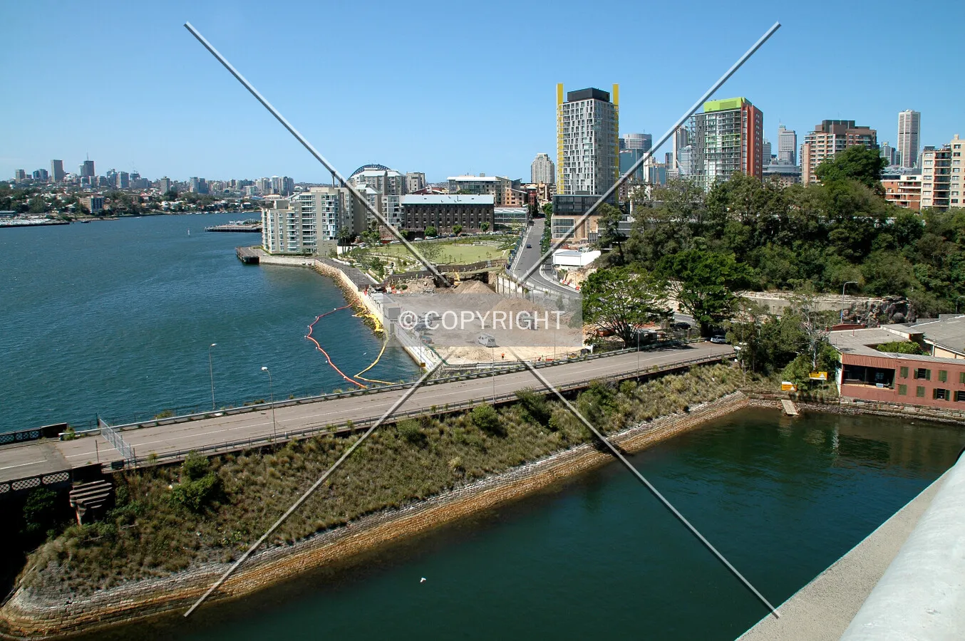 View of the site and surrounding area