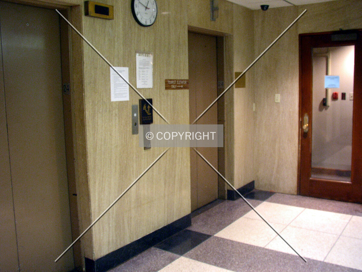 Elevator lobby on the 24th floor