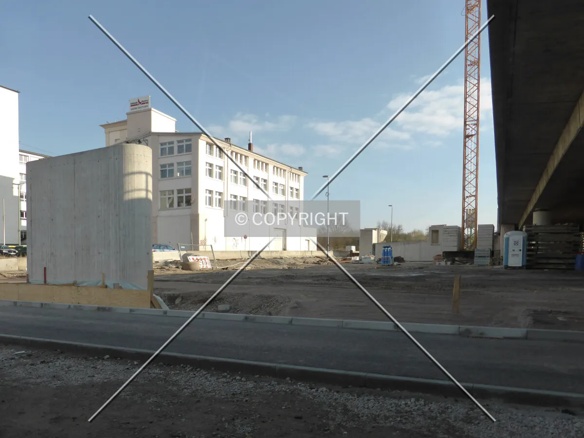 Construction work at Kaiserlei Kreisel