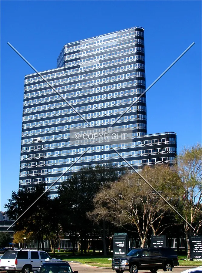 From the east across Post Oak Boulevard
