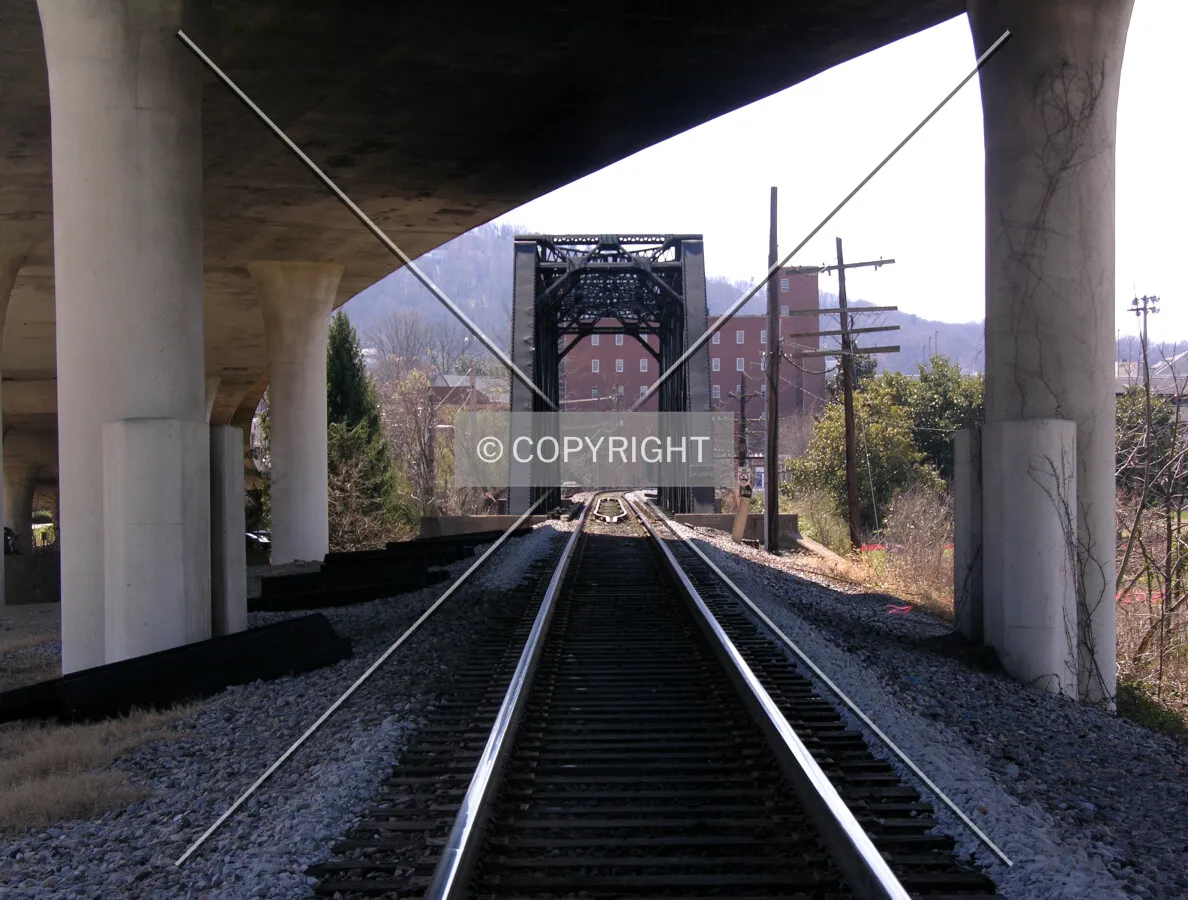 From beneath the Jefferson Street bridge to the northeast