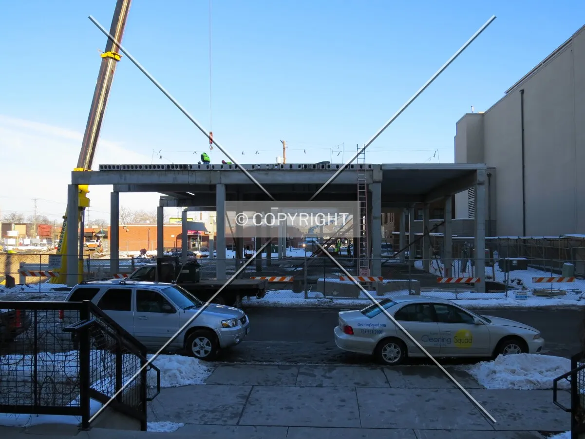 Precast support for the basement and ground levels