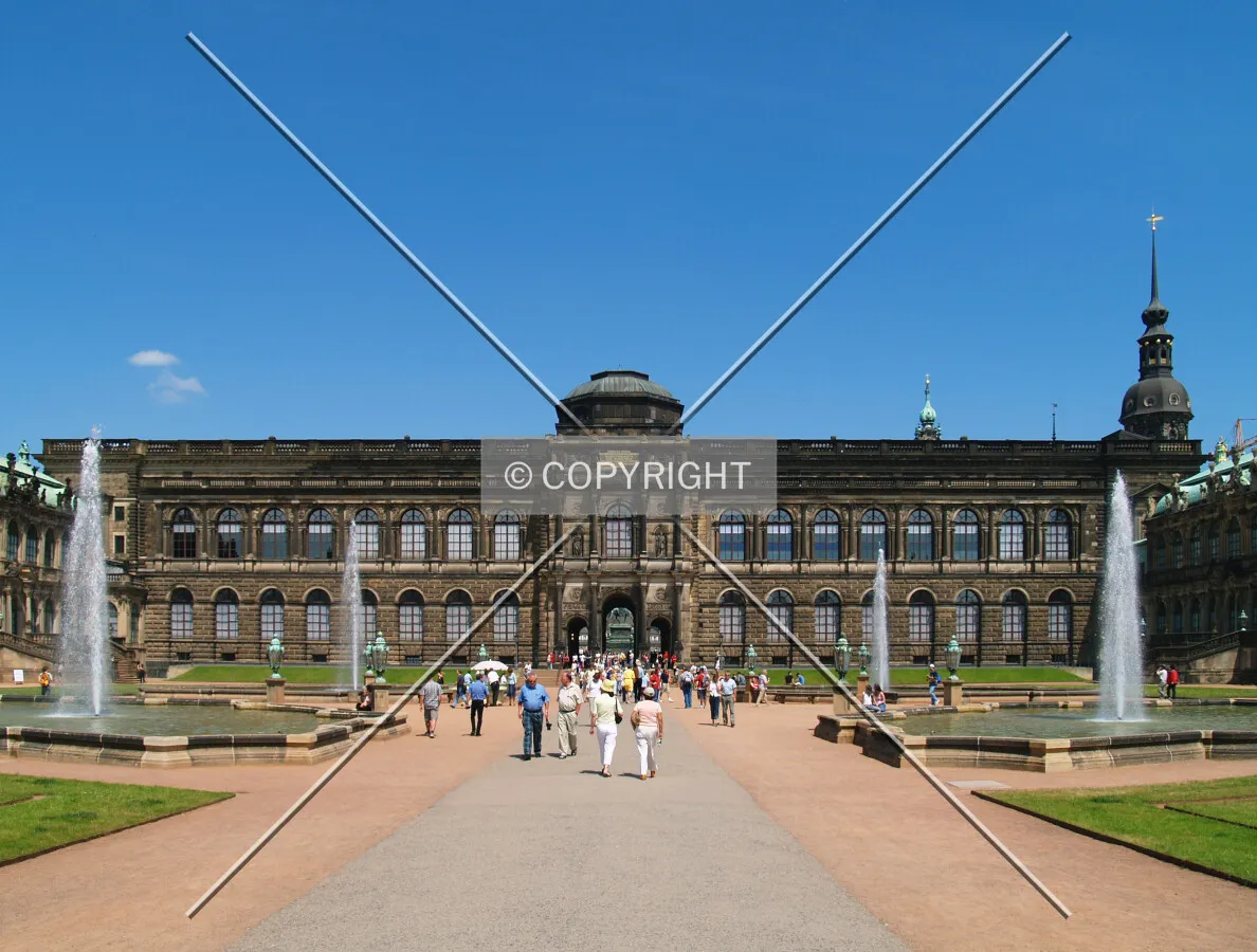 View of the Gallerie Alte Meister from the garden