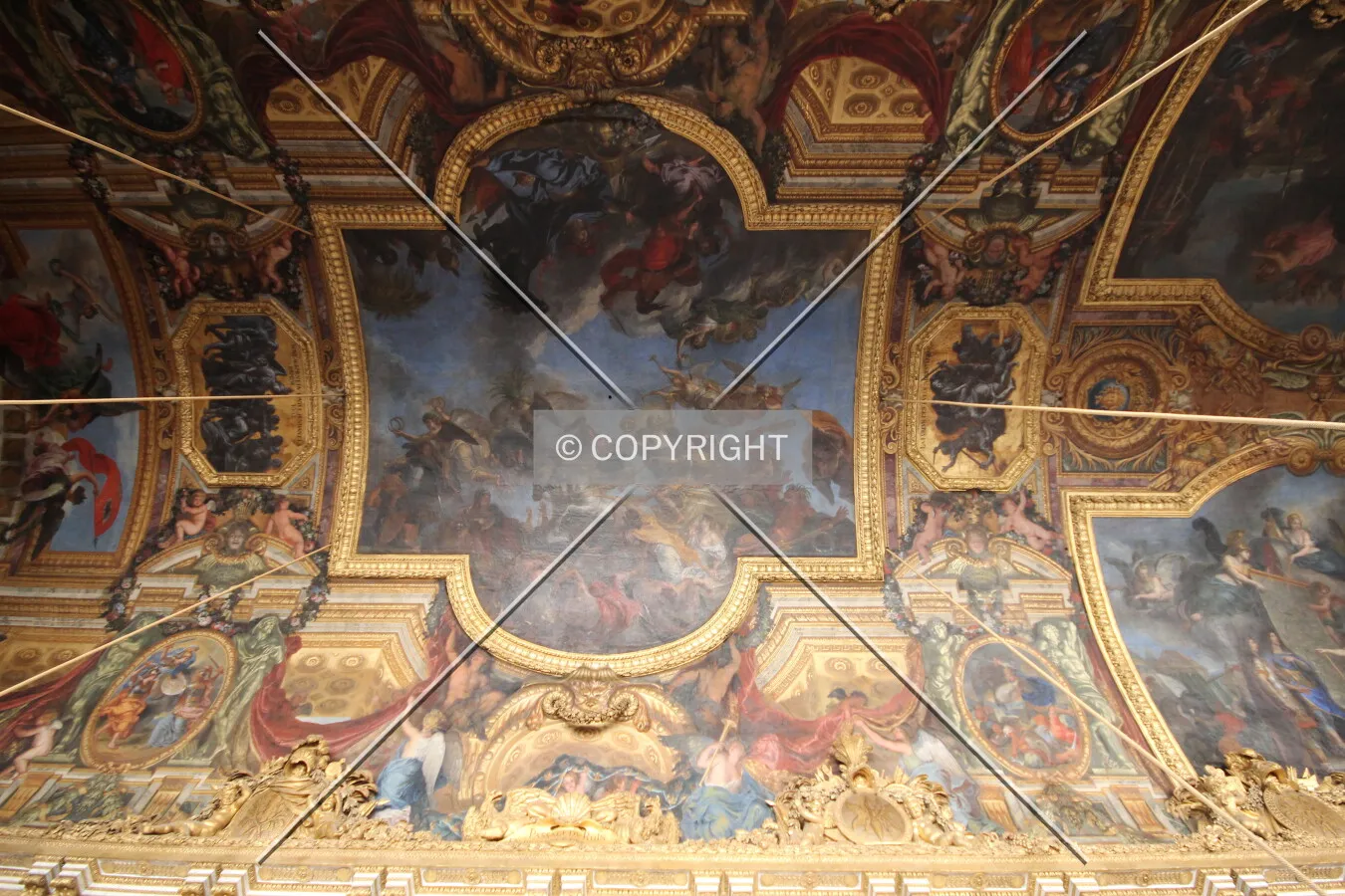Ceiling decoration in Hall of Mirrors