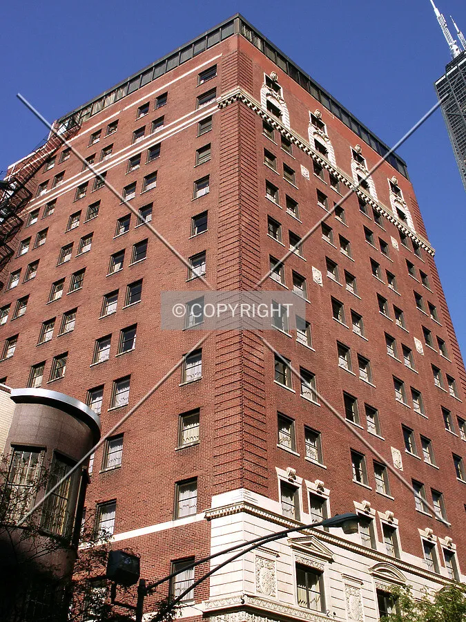 Looking up the southwest corner