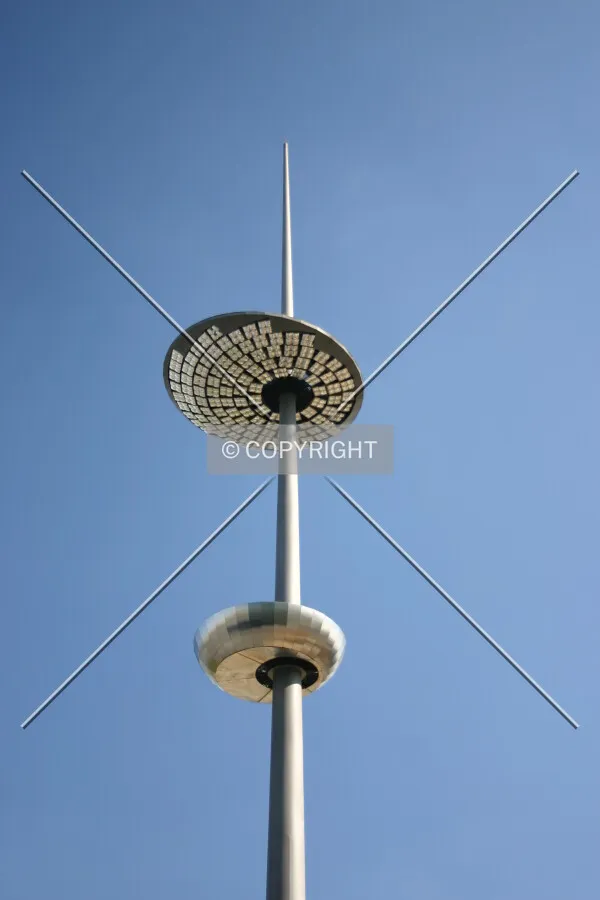 The floodlight array standing sentinel over the More London complex