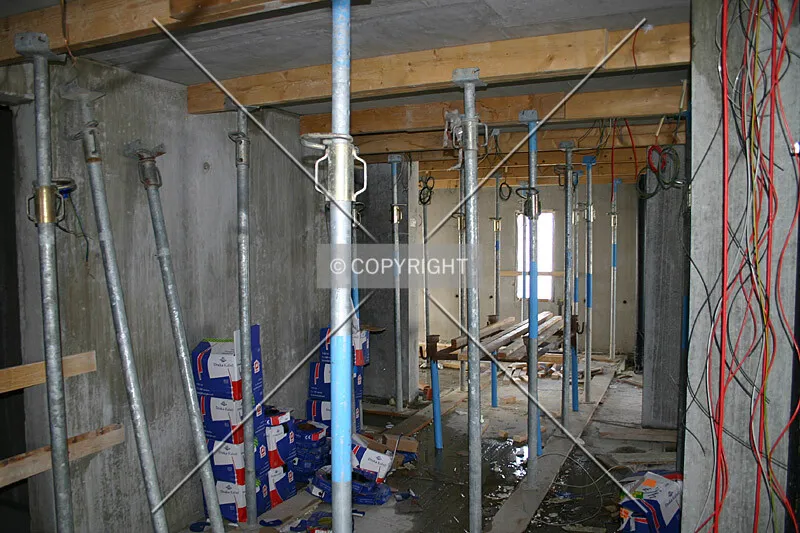 Scaffolding on the 11th floor