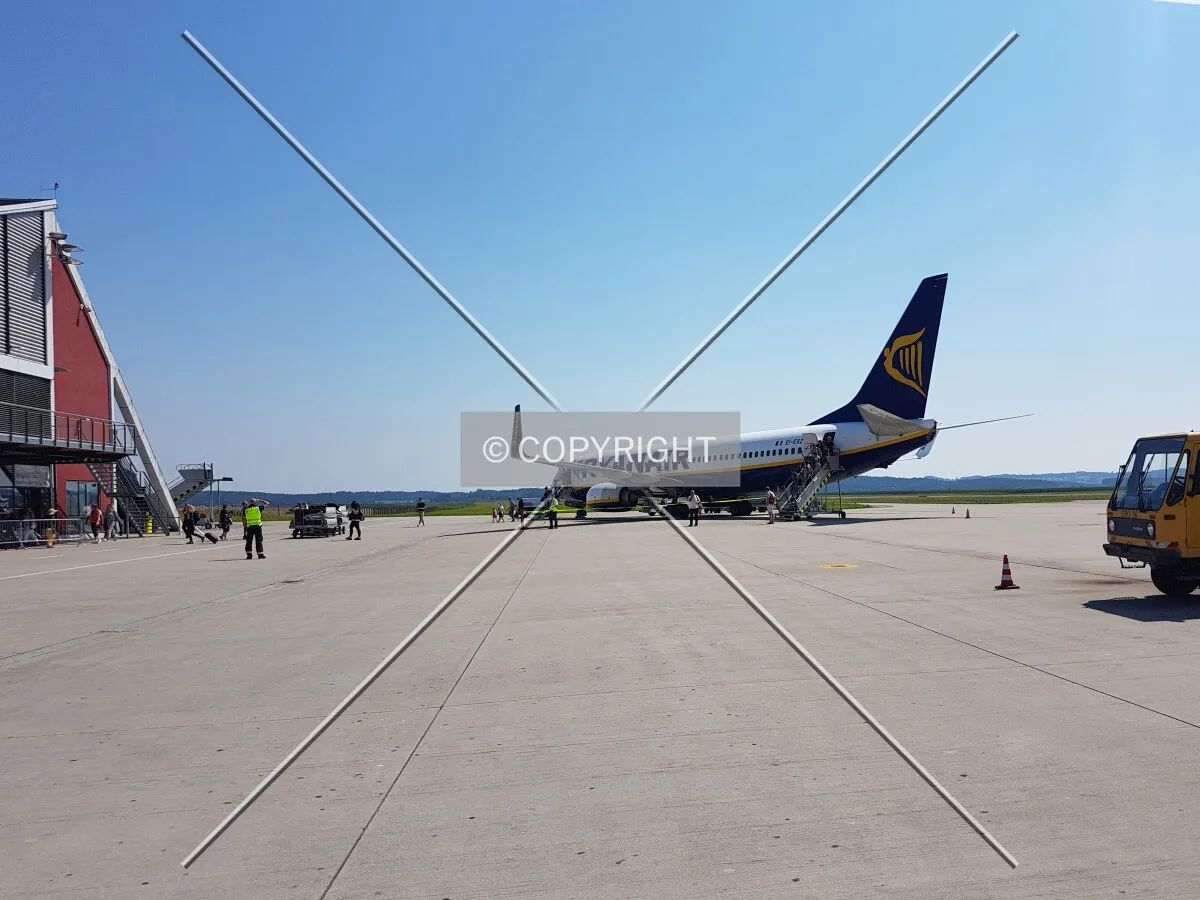 Ryanair airplane at Memmingen Airport