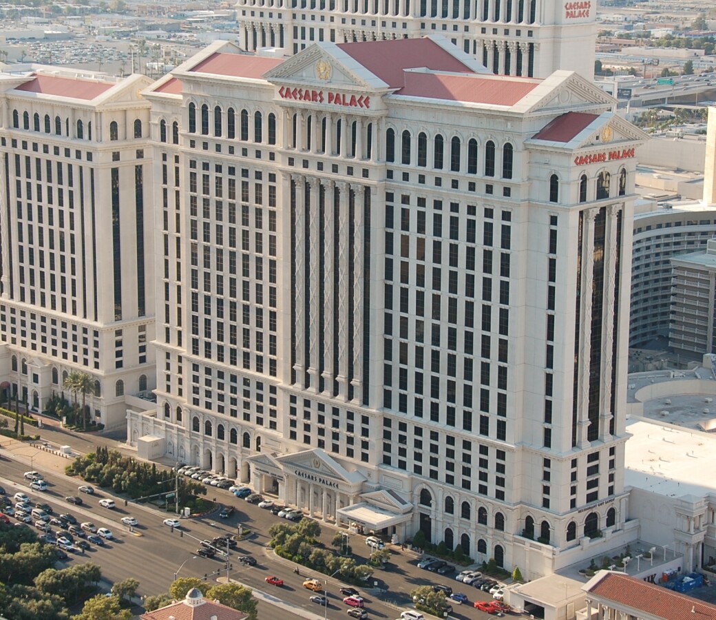 Elevated view from the southeast