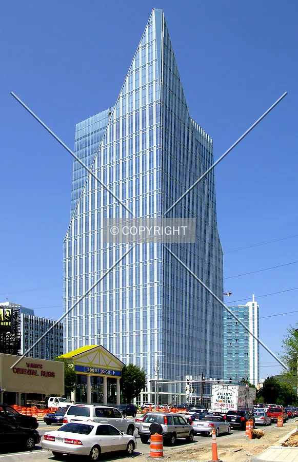 View from the southwest across Peachtree Road
