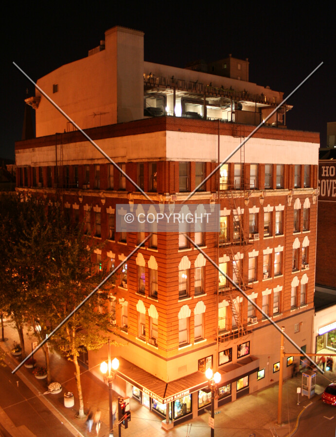Northwestern view at night