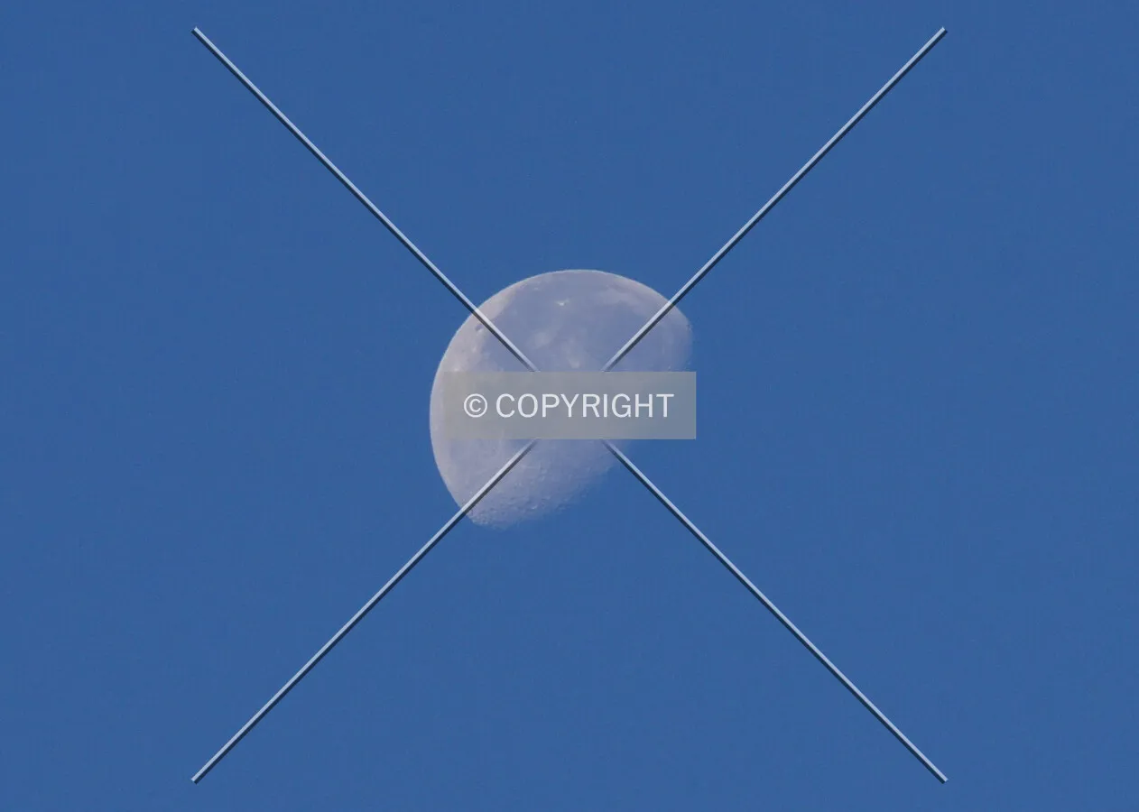 Moon and blue sky