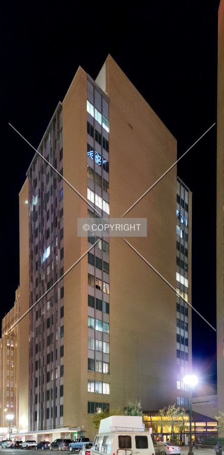 From the south at night; November 15, 2021