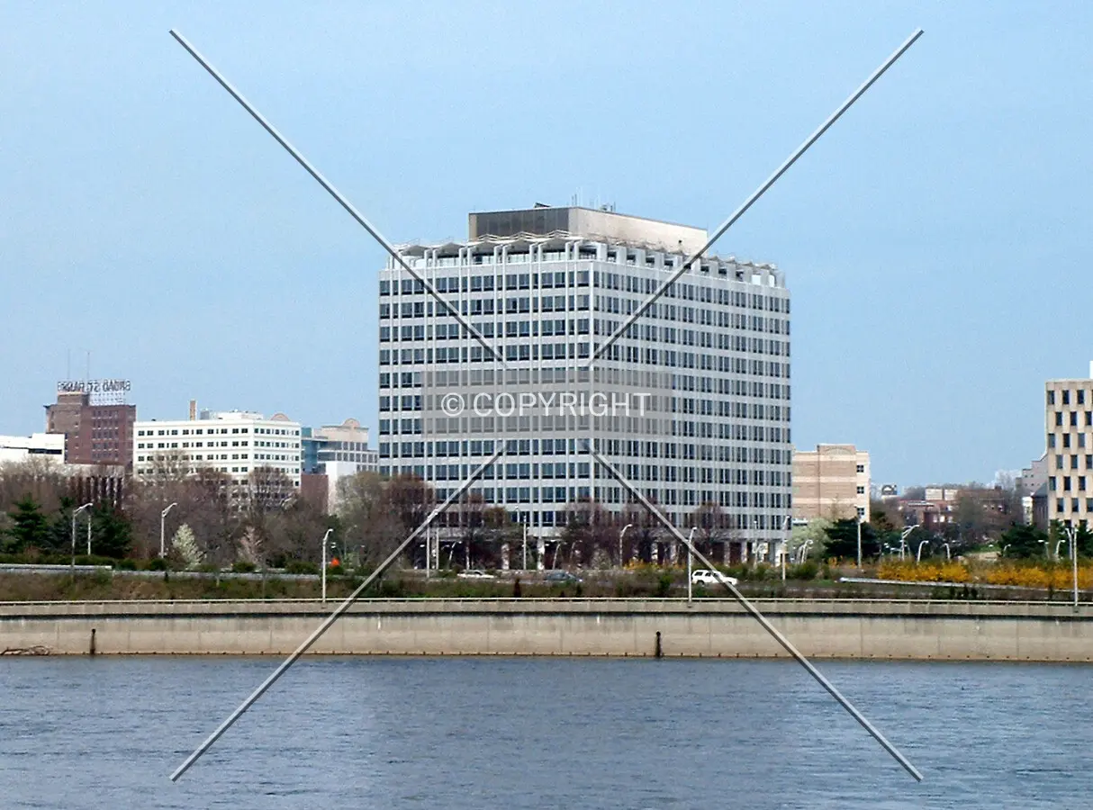 View from the southwest across the Delaware River