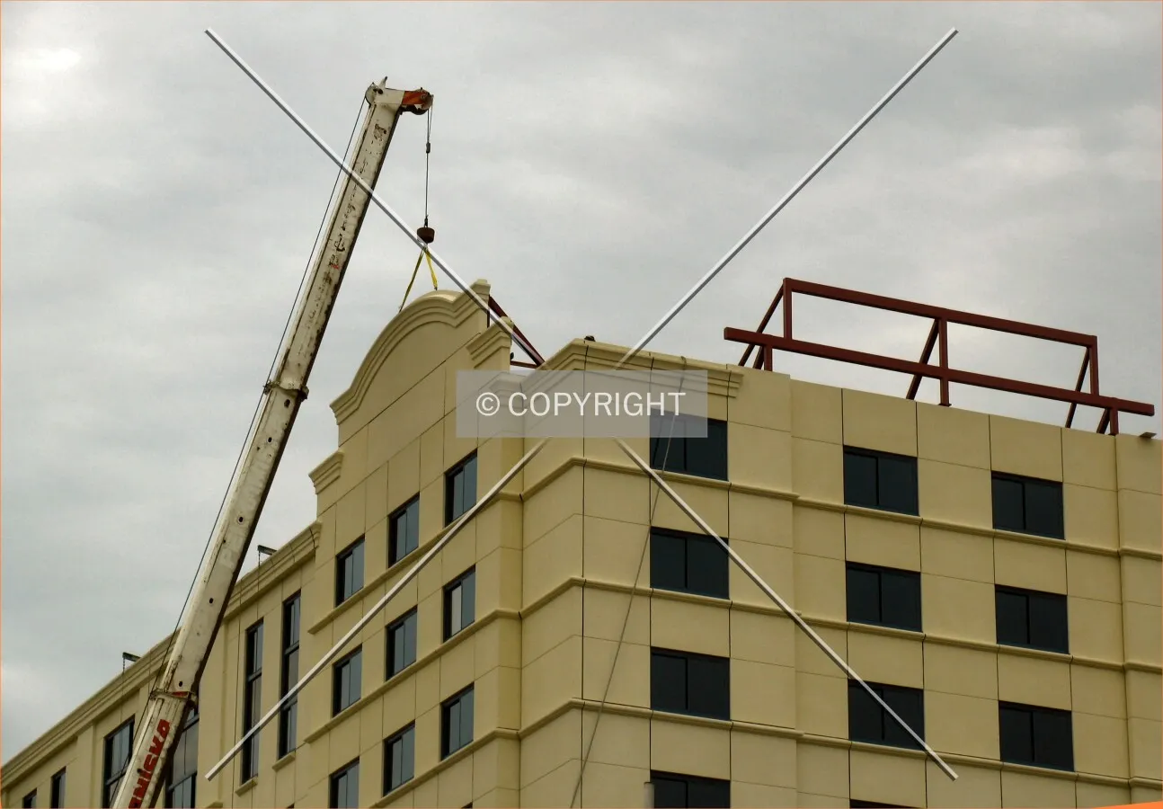One of two details installed along the top of the northwest corner