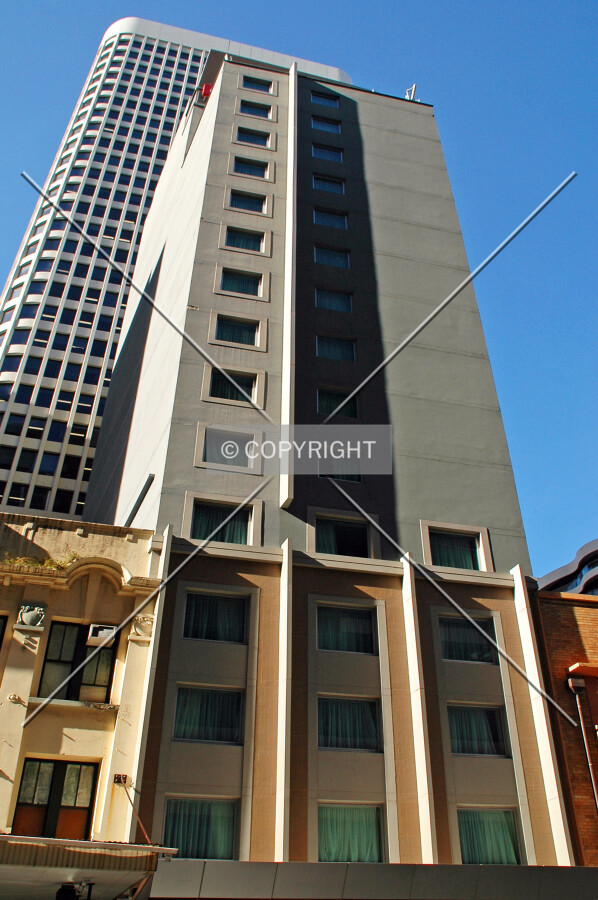 Looking up from Pitt Street