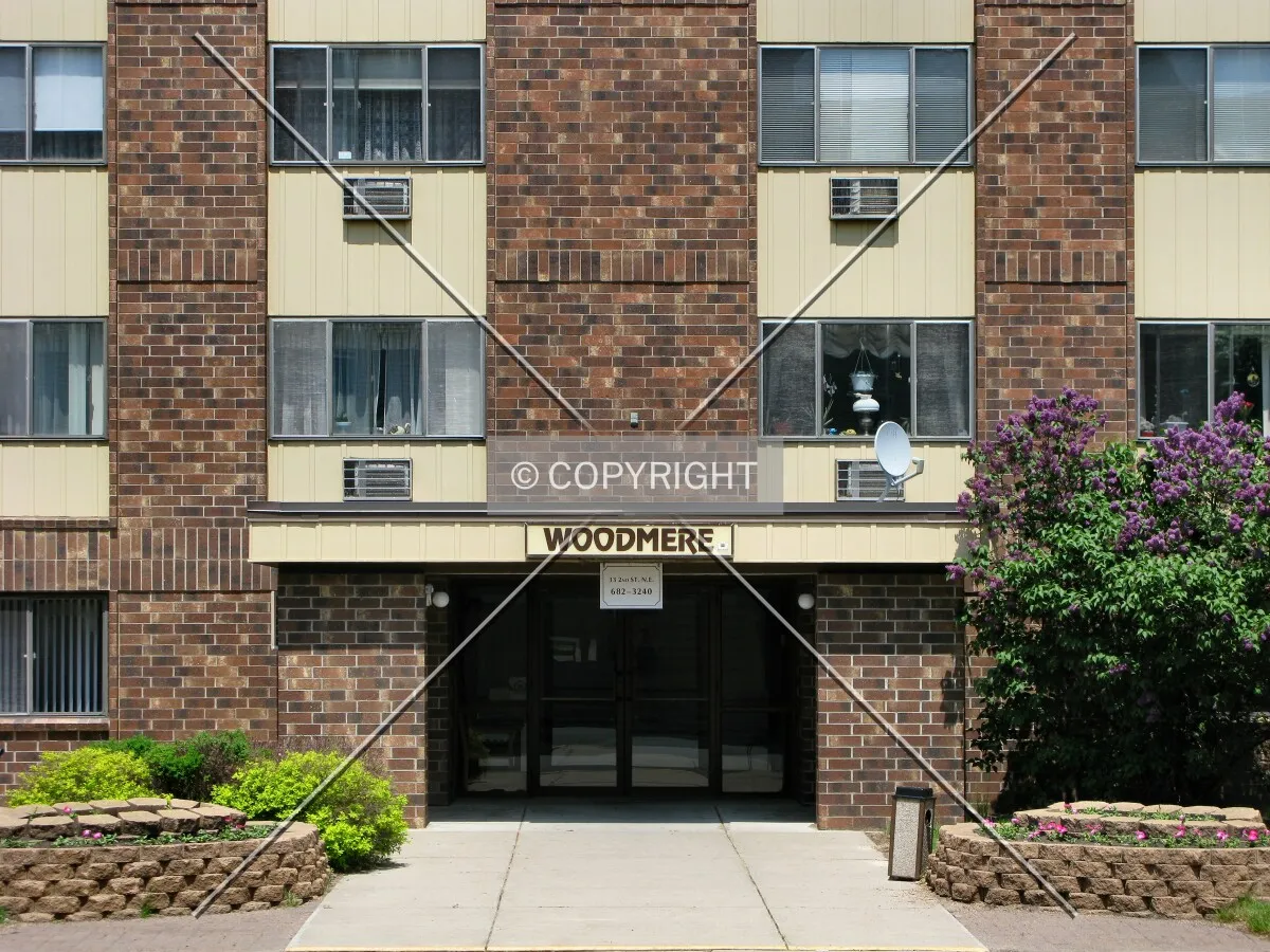 Entrance from across 2nd Street NE