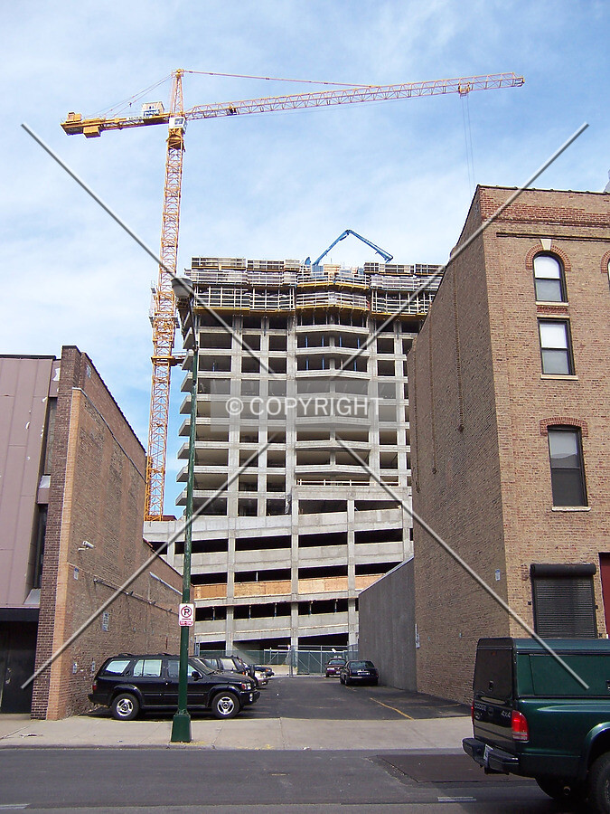 Looking east from Des Plaines Street
