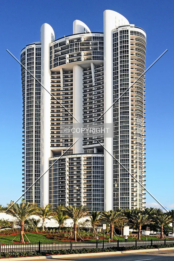 View from the northwest across Collins Avenue