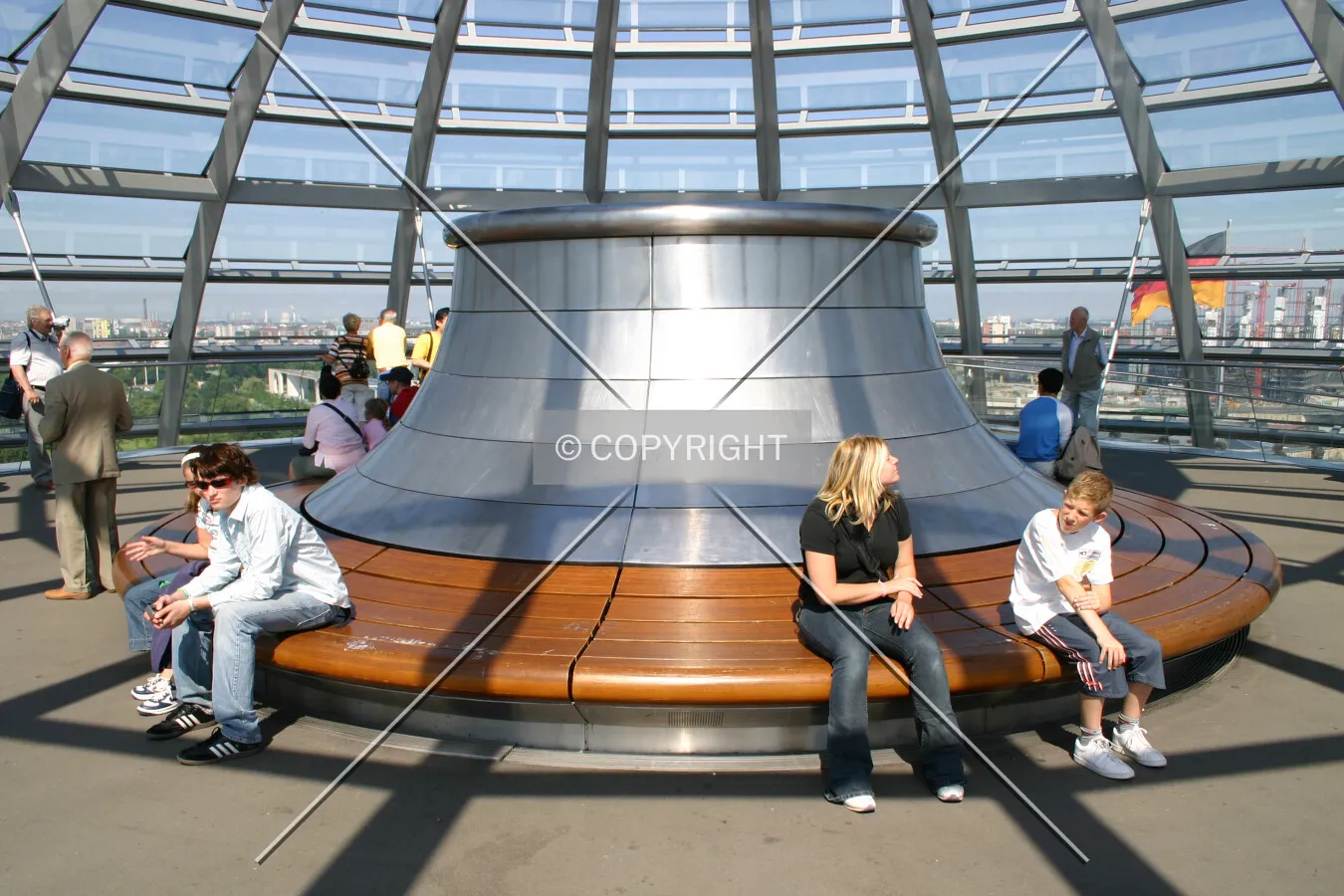 Panorama platform inside the dome