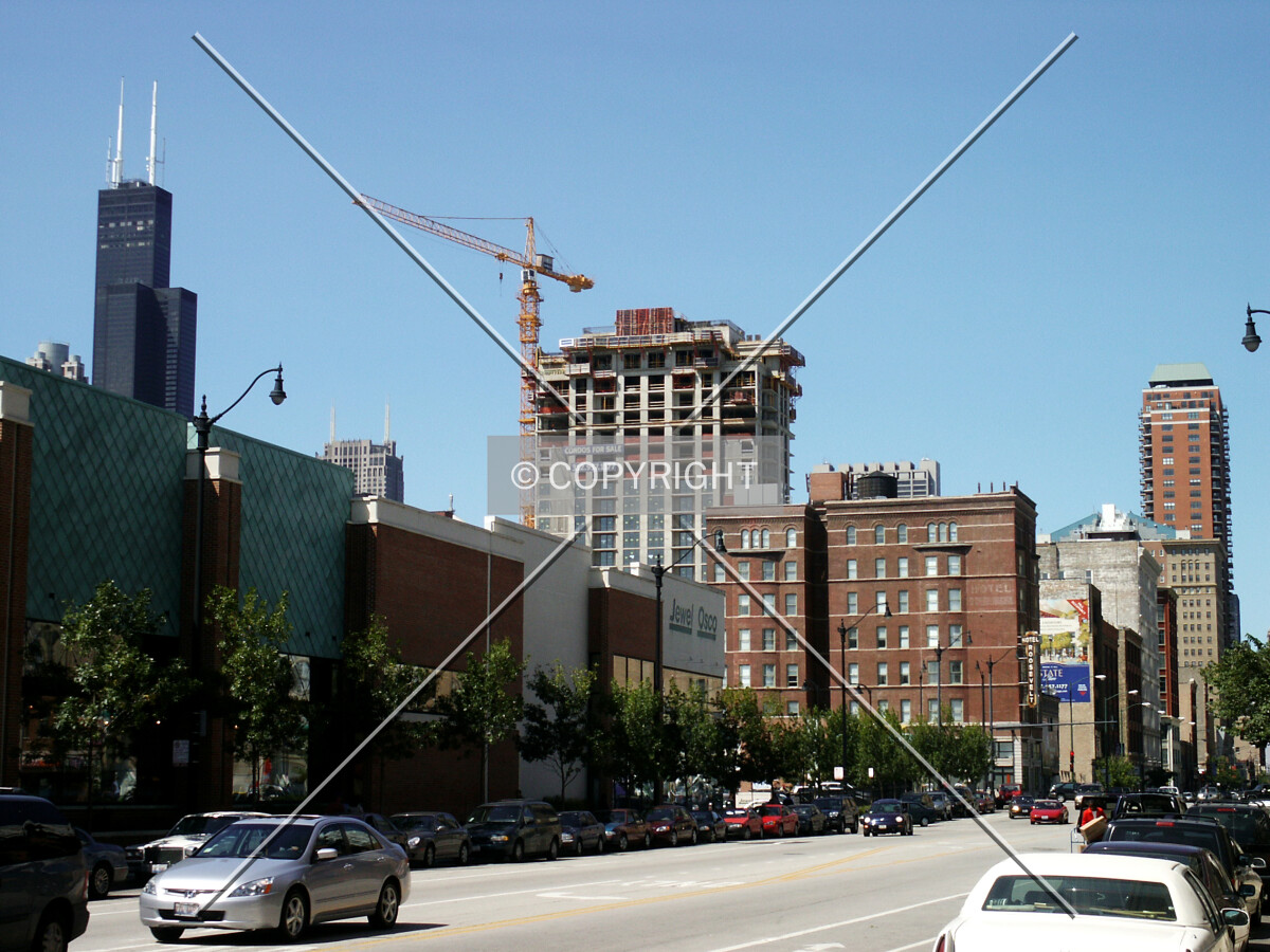 Looking north from Wabash Avenue
