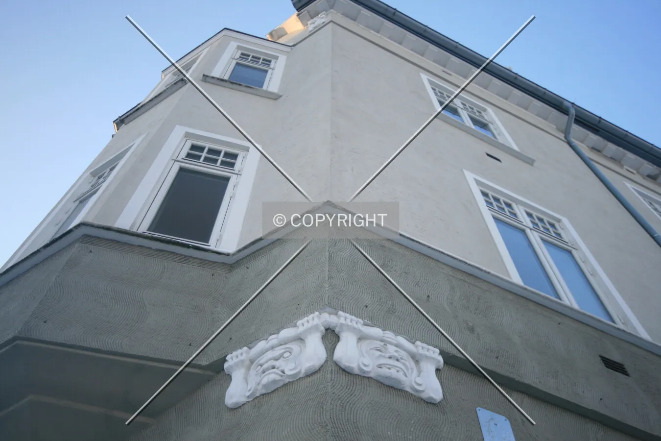 Facade detail on northeast corner