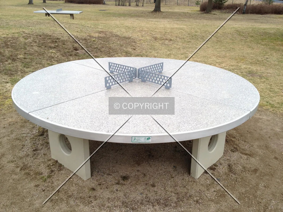 Concrete table for playing with balls