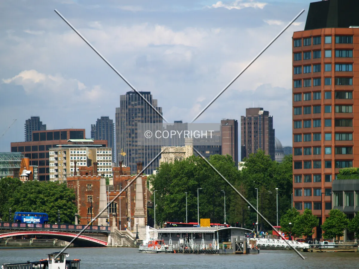 Looking northeast from Vauxhall Bridge