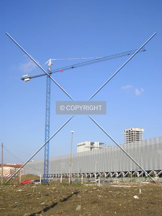 View of the construction crane