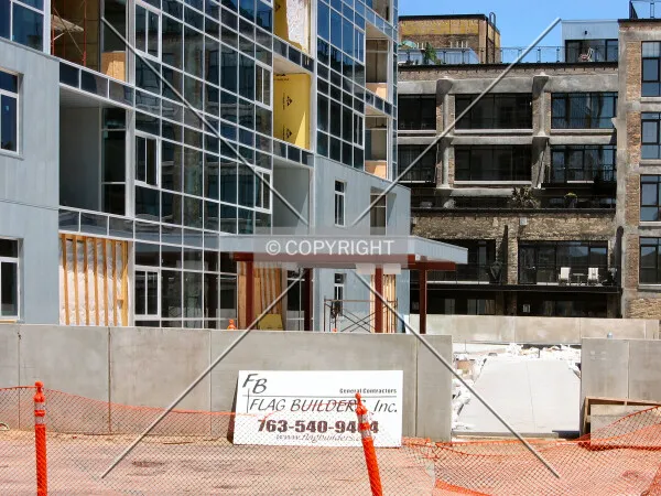 View to the north from 4th Street North