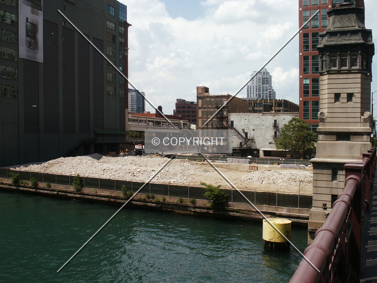 View from the southeast about 1 month before construction