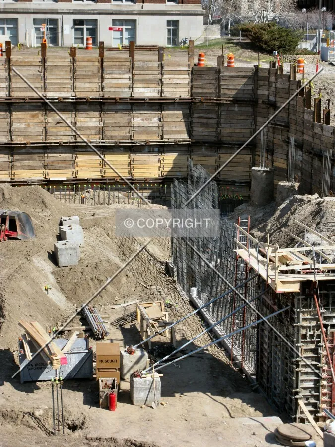 Northeast corner of the pit