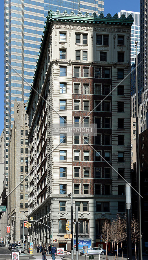 View from the southeast on Wall Street