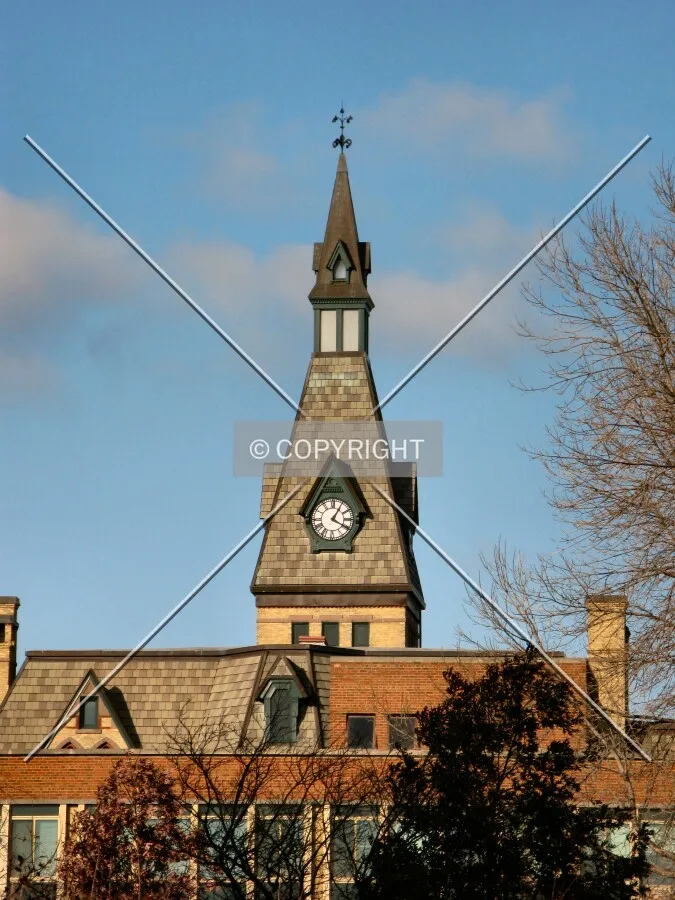 Tower rising over campus