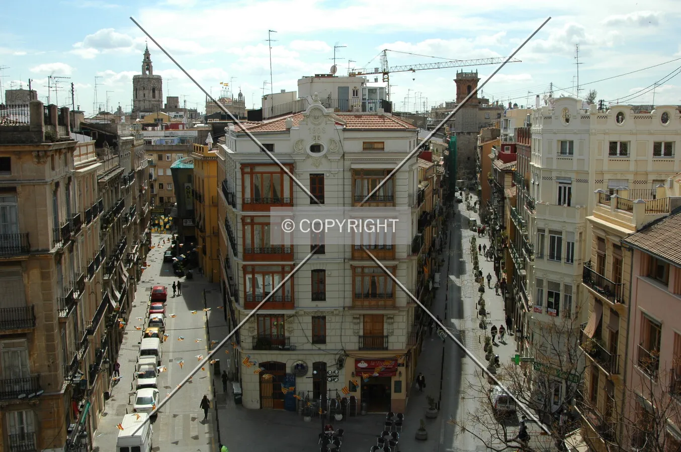 Looking towards the old city