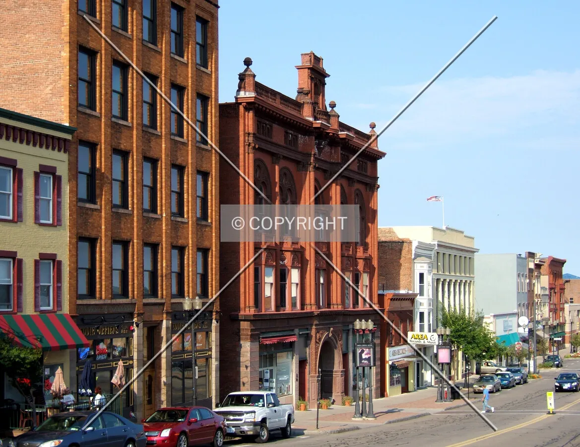 View from the southwest on Seneca Street