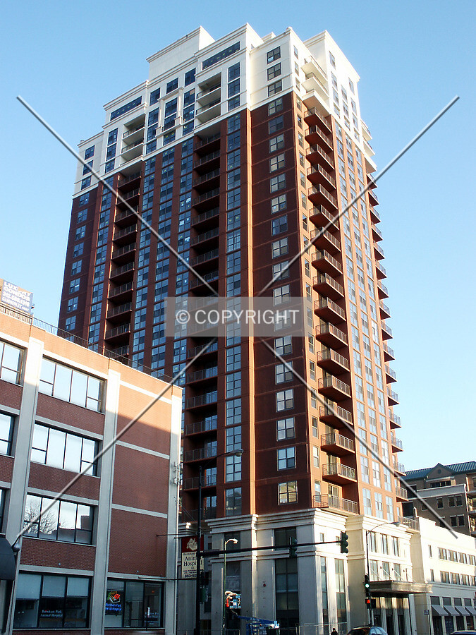 Looking up from the northwest