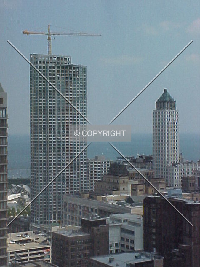 Looking east from the 35th floor of the LaSalle-Wacker Building