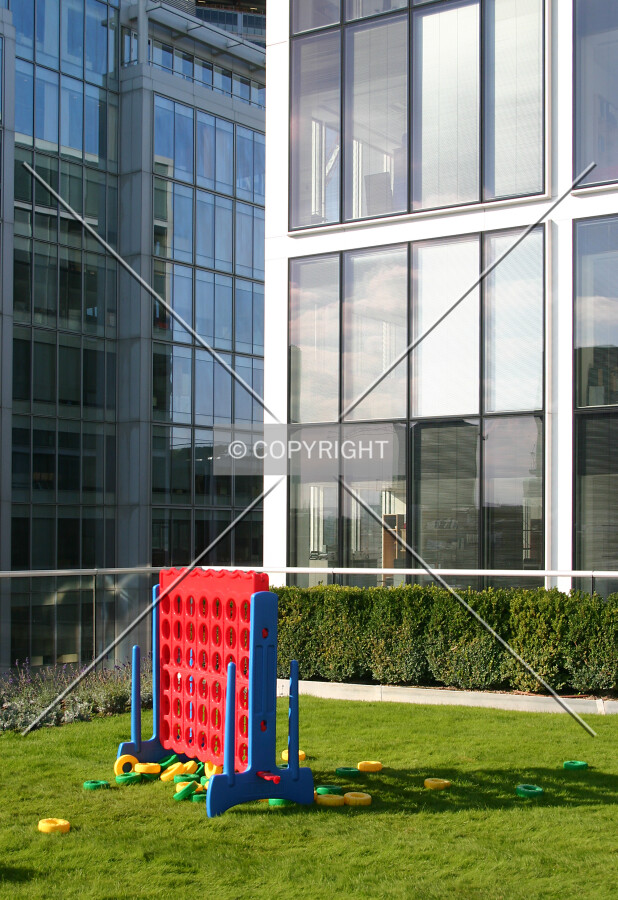 Children's play area on the sixth floor roof terrace