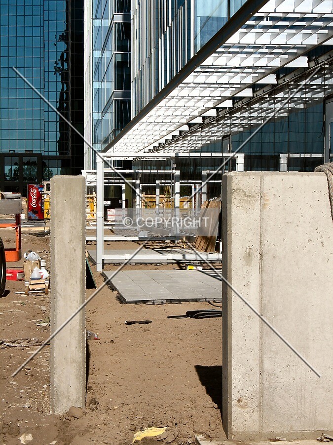 Along the south side, future residential terraces