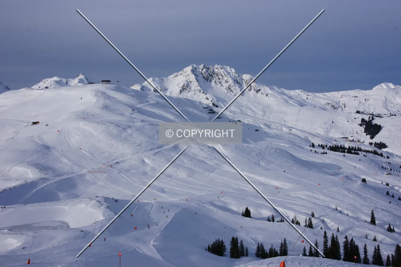 Snow-covered mountains in the austrian Alps