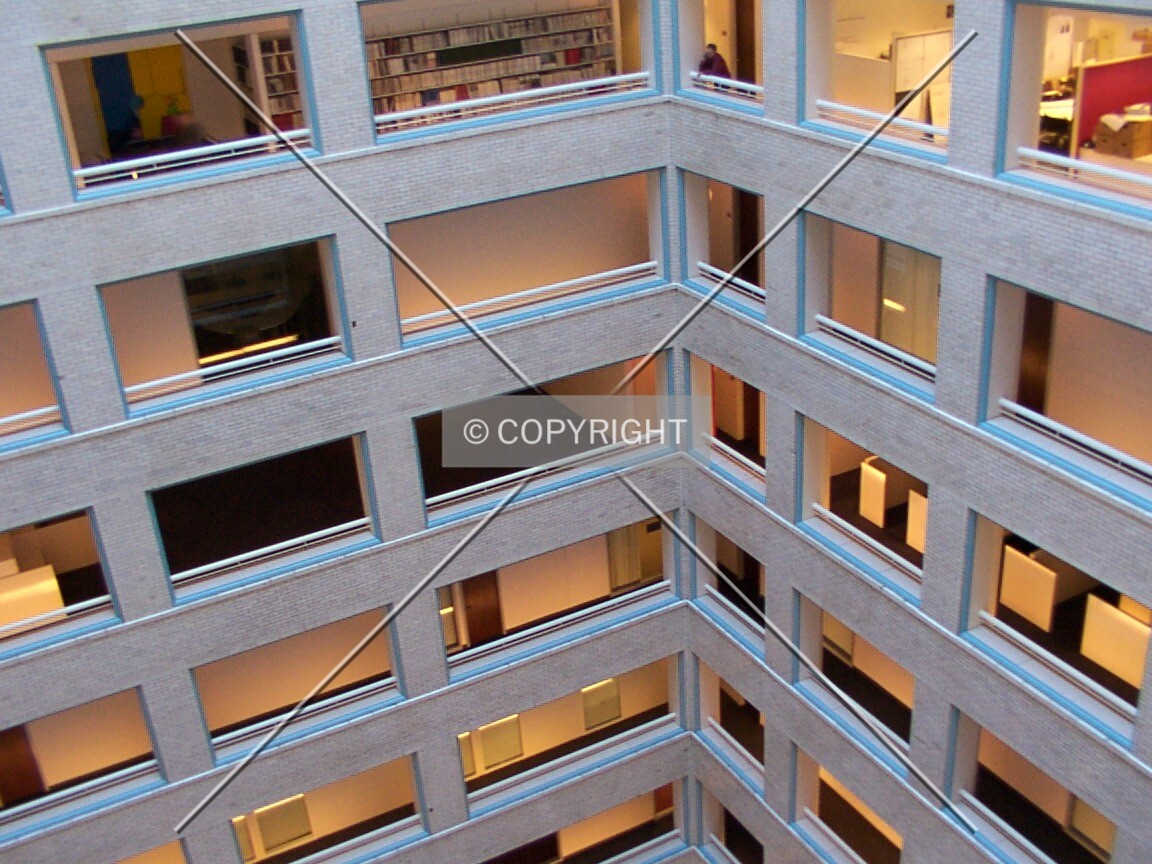 Cross-section of the interior floors
