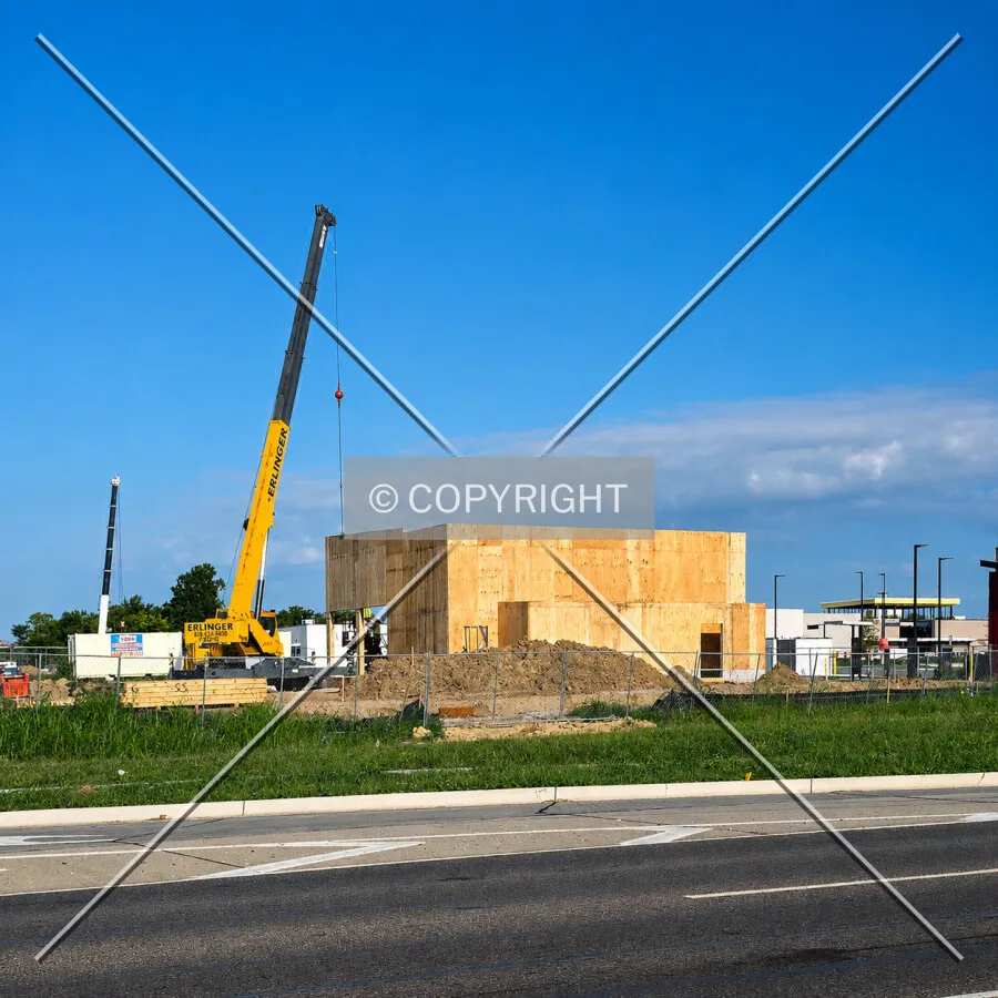 From the southeast during construction, Thursday, August 27, 2026
