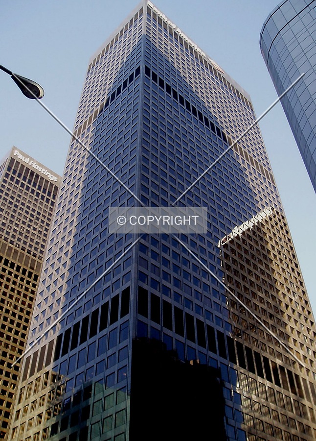 Looking up from the south on South Figueroa Street