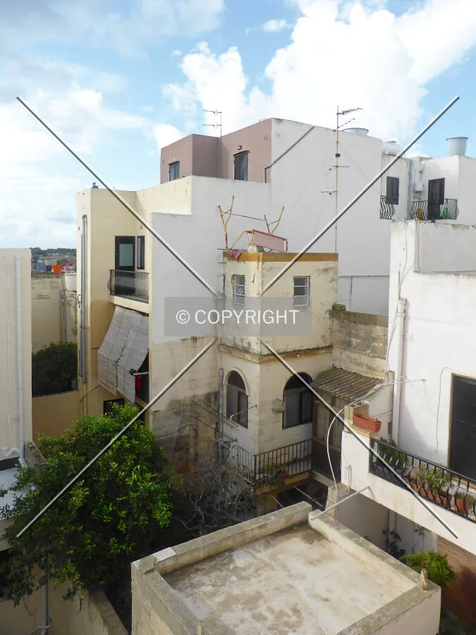 Typical maltesian architecture in Il-Gudja, Malta - where average people live