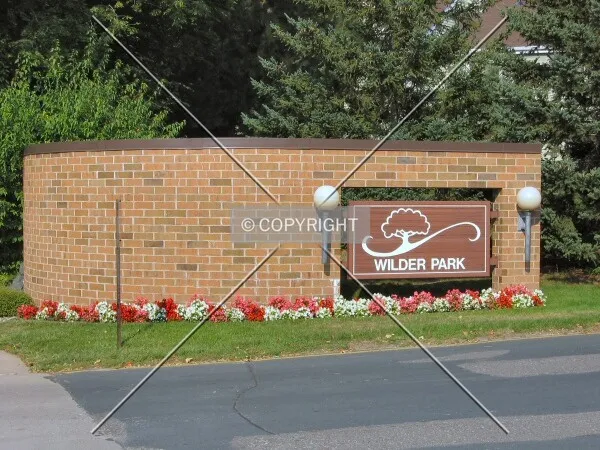 Sign at entrance driveway
