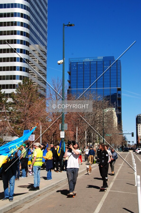 Ukraine supporters at a pro-Ukraine demonstration