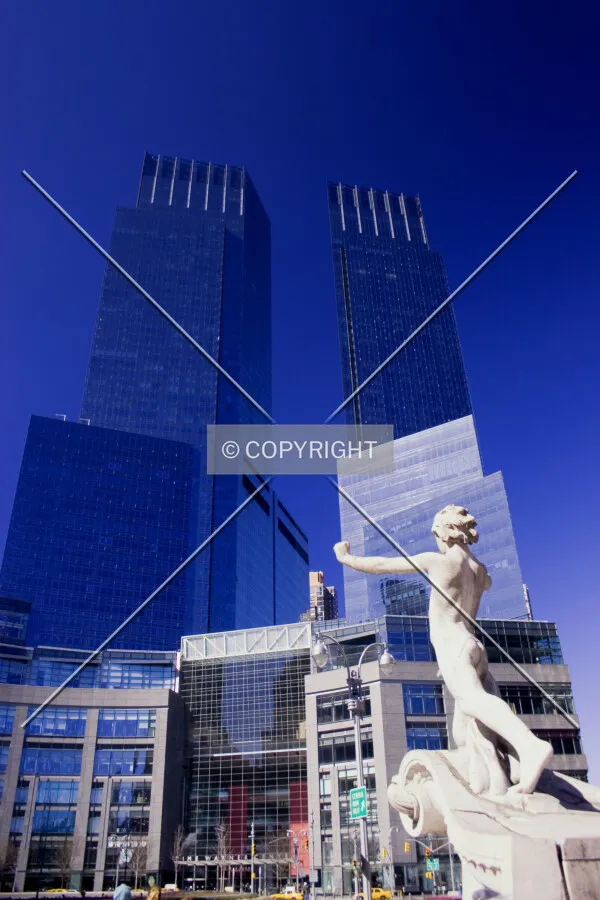 Looking up from Columbus Circle